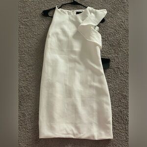 Lulu’s White Ruffle Sleeve Mini Dress, S